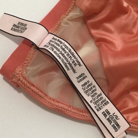 Victorias Secret Satin Unlined Front Close Strappy Mesh Side Bralette Size L - Picture 7 of 7